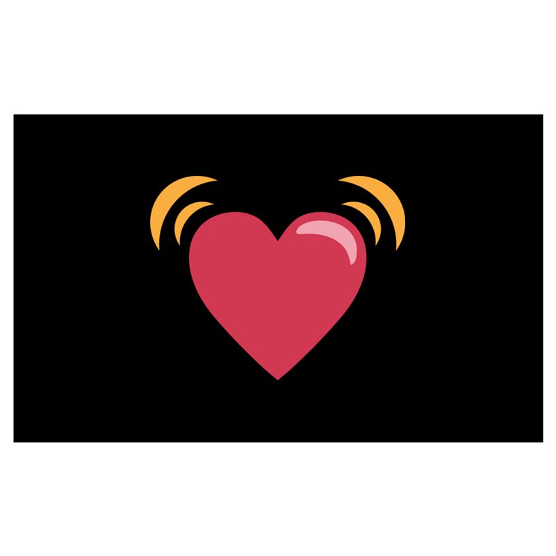 Hearts On Black 4 Different Design Love Heart Face Masks