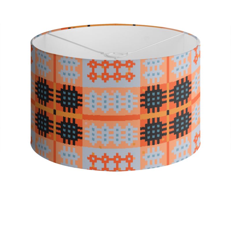 Orange Drum Lamp Shade