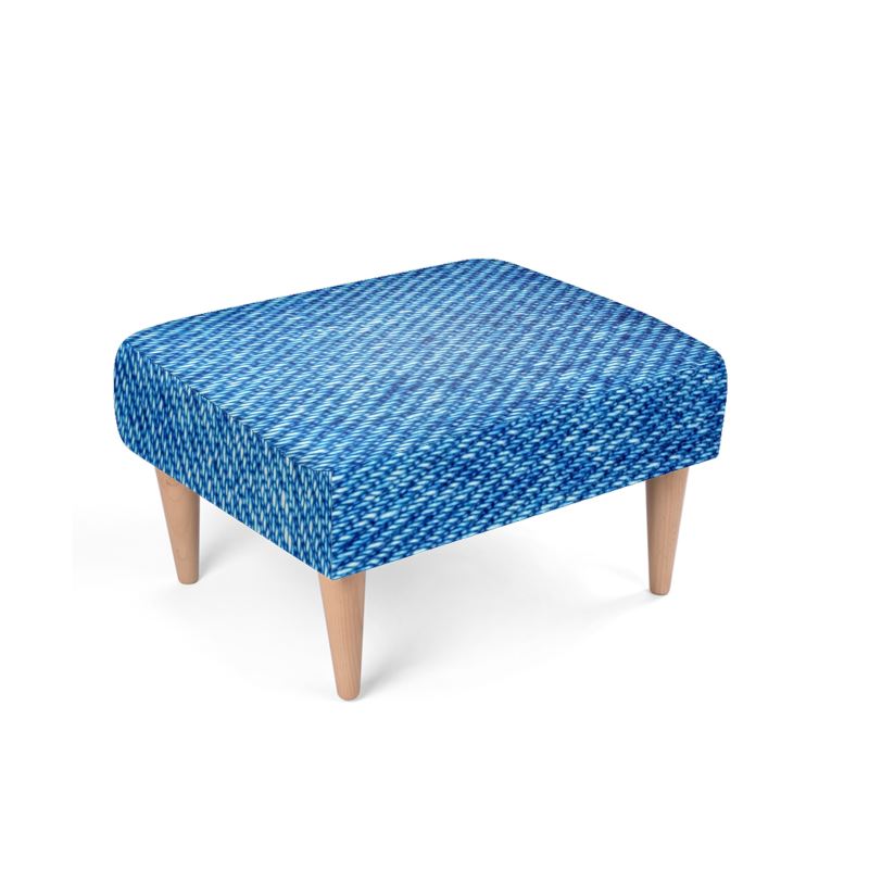 Denim Texture Footstool