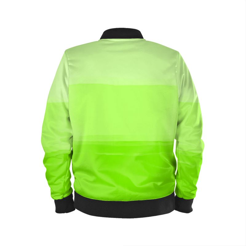 Men s Bomber Jacket Neon Green colorblock