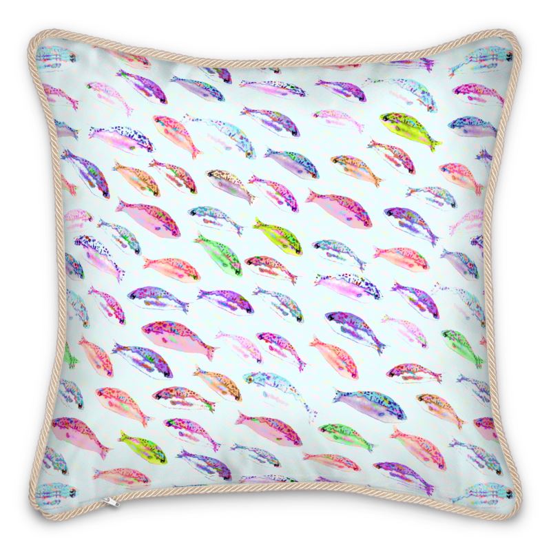 Tropical Fish Collection Silk Cushions