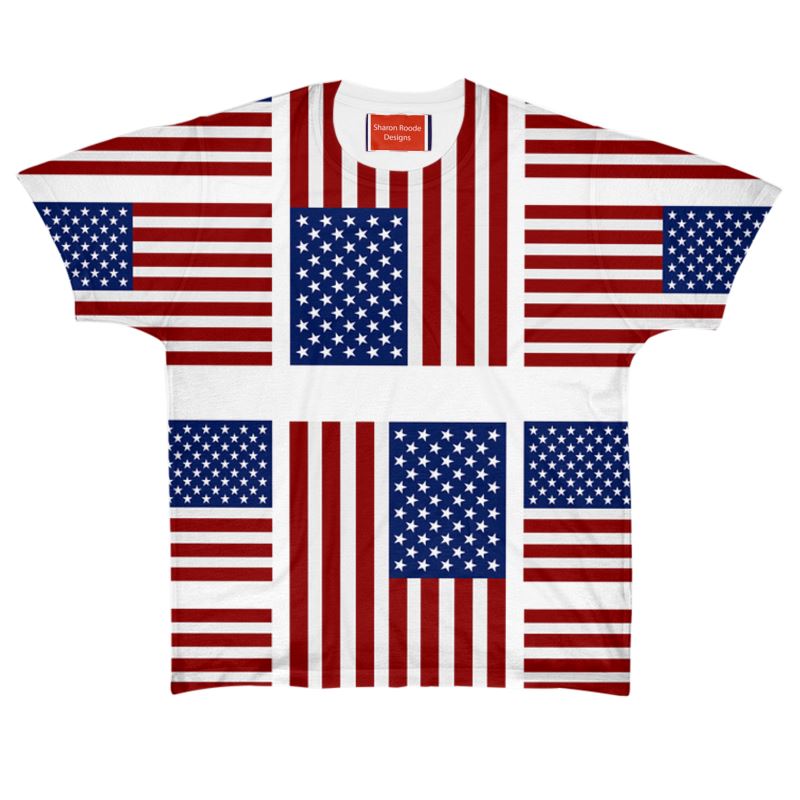 American Flag All Over Print T Shirt