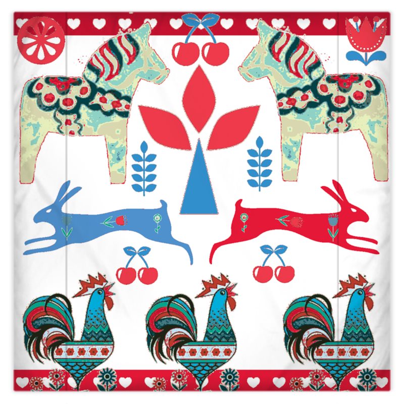 Swedish Folk Duvet Covers