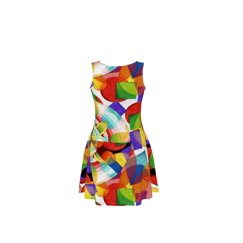 patchwork skater dress Celestial Patchwork Print Skater Dress 3XL