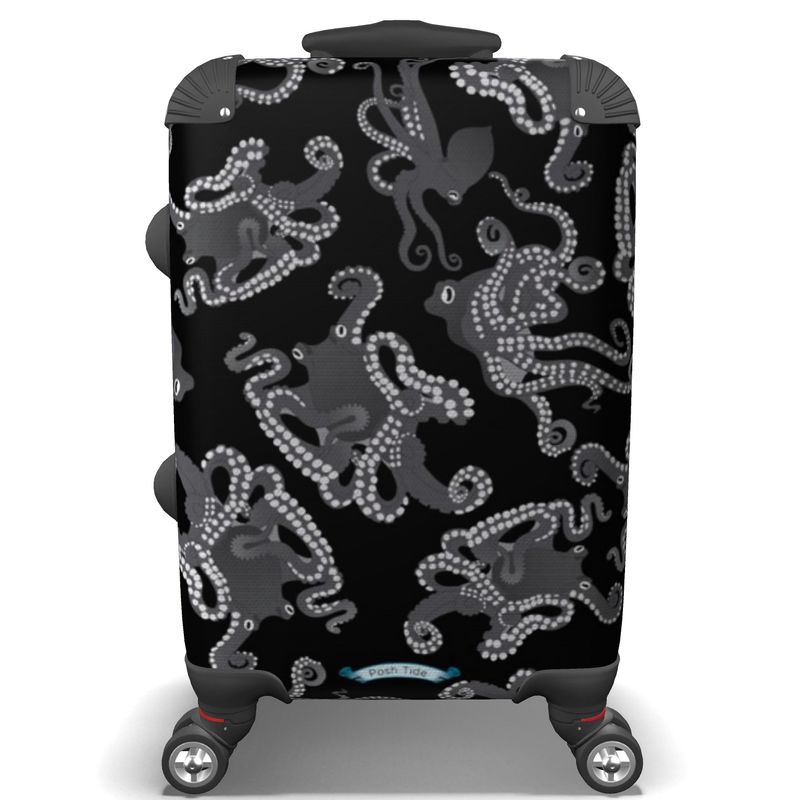 Octopus in Black and White Luggage