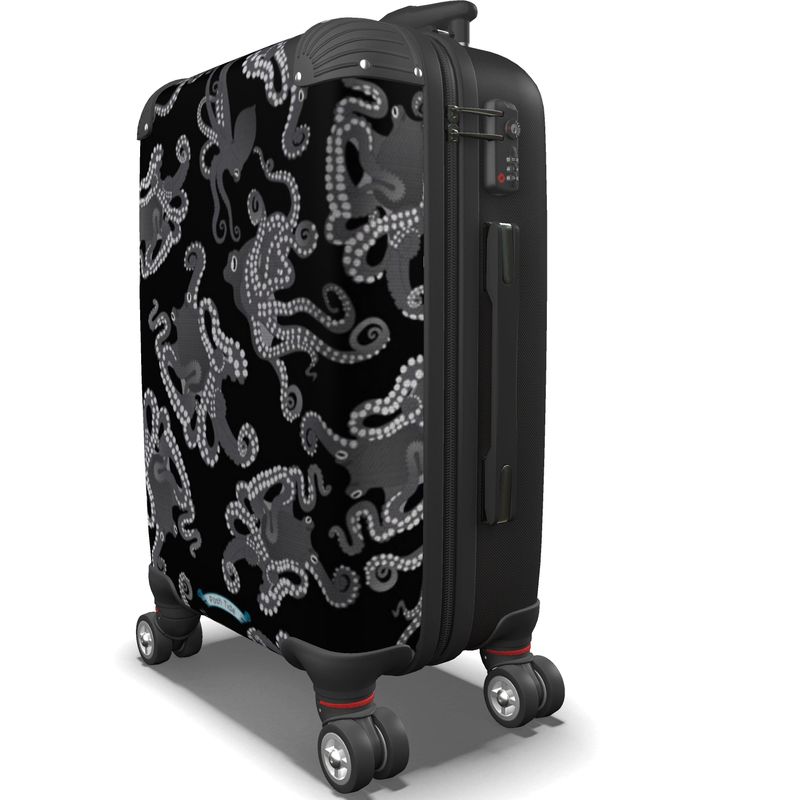 Octopus in Black and White Luggage