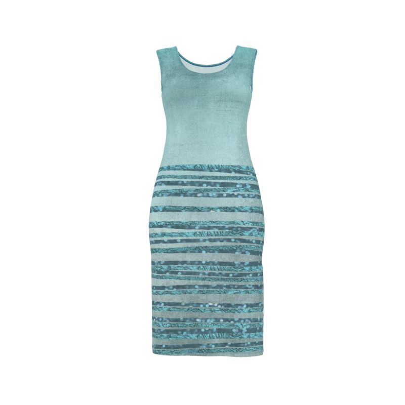 bodycon turquoise dress Crepe Ruched Bodycon Dress in Turquoise