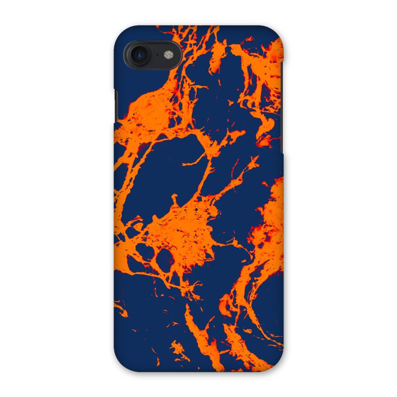 Microscopic Blue Orange Print Iphone 7 Case