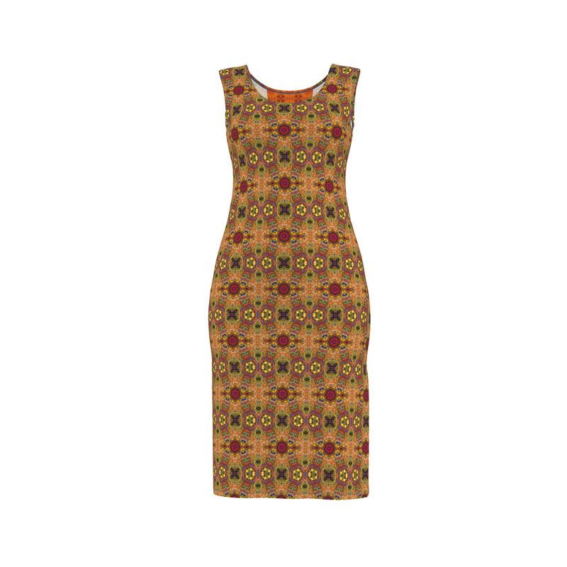 body contour dress Body Contour Dress with Psychedelic Design