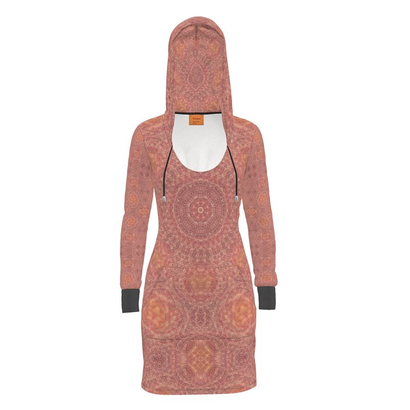 Hooded Dress with Batik Design
