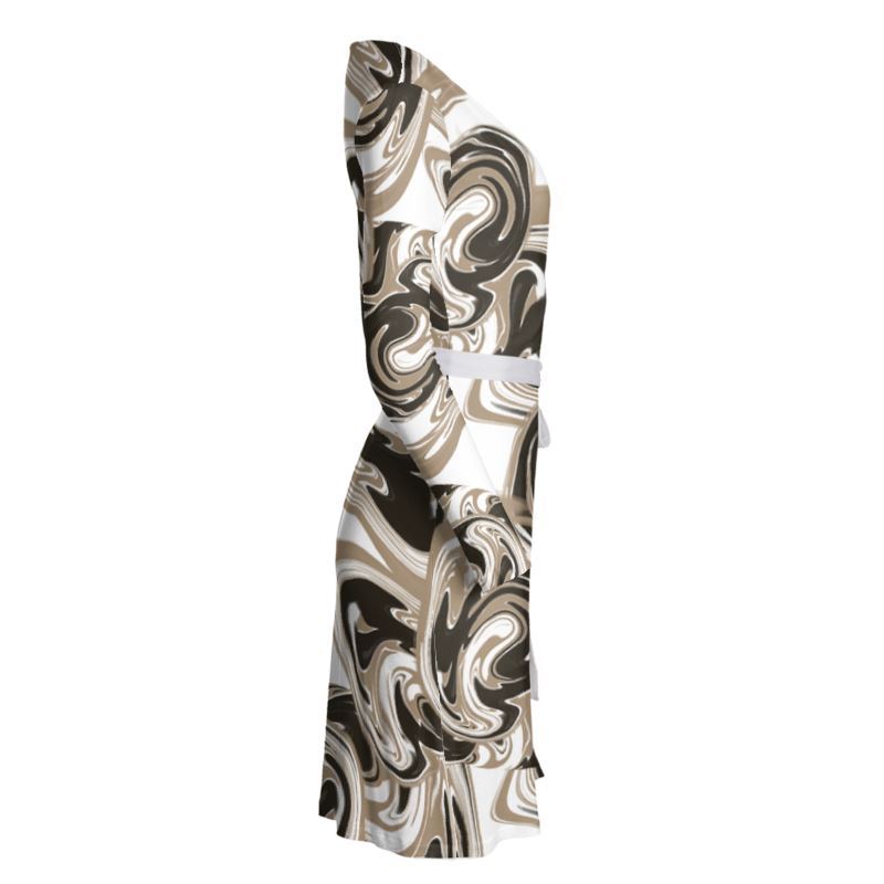 blue dress for baby girl Brown Marble Print Cut Out Long Sleeve Mini Dress | Marble Print Dresses