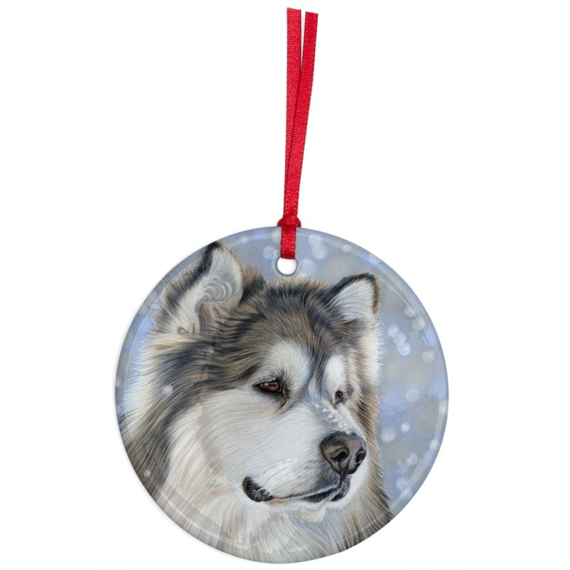 malamute christmas ornament