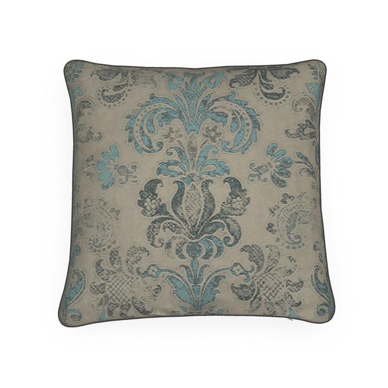 JM Cushion 新色グレー　新品未開封 CUSHION COVER / DAMASK(カバーのみ silver blue/creme): HOME