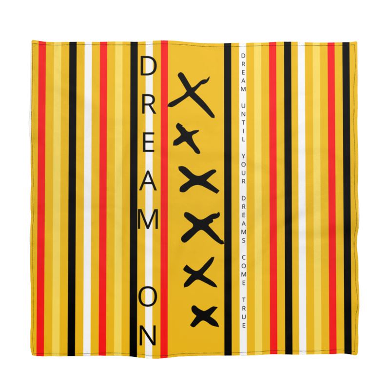 Dream On Rock N Roll Gold Scarf Bandana