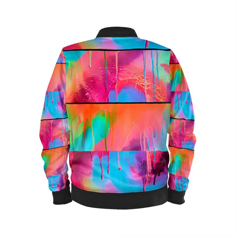 Paint Drip Pop Art Bomber Jacket