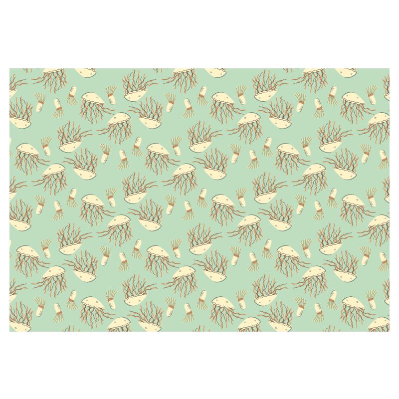 Aqua Blue Jellyfish Patterned Occasional Chair Aqua Blue Jellyfish Patterned