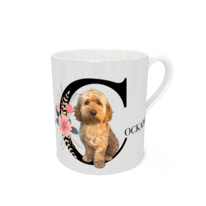 APRICOT COCKAPOO BONE CHINA MUG LARGE SIZE