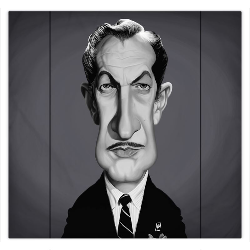 Vincent Price Celebrity Caricature Duvet Covers