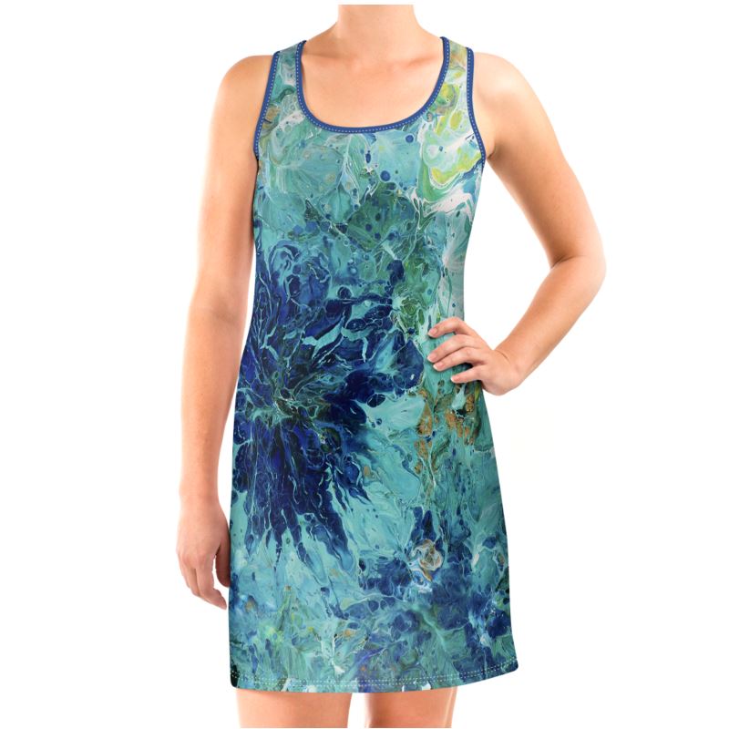 blue ivy green dress Mini Adriana Dress in Blue 2T main image 1