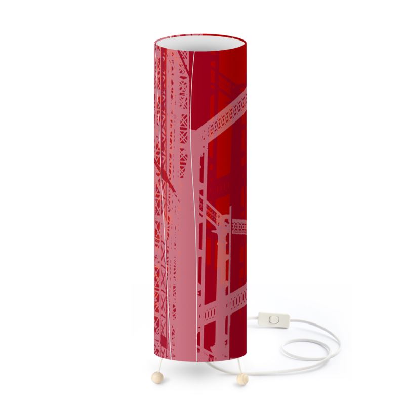 Red White Gasometers Standing Lamp