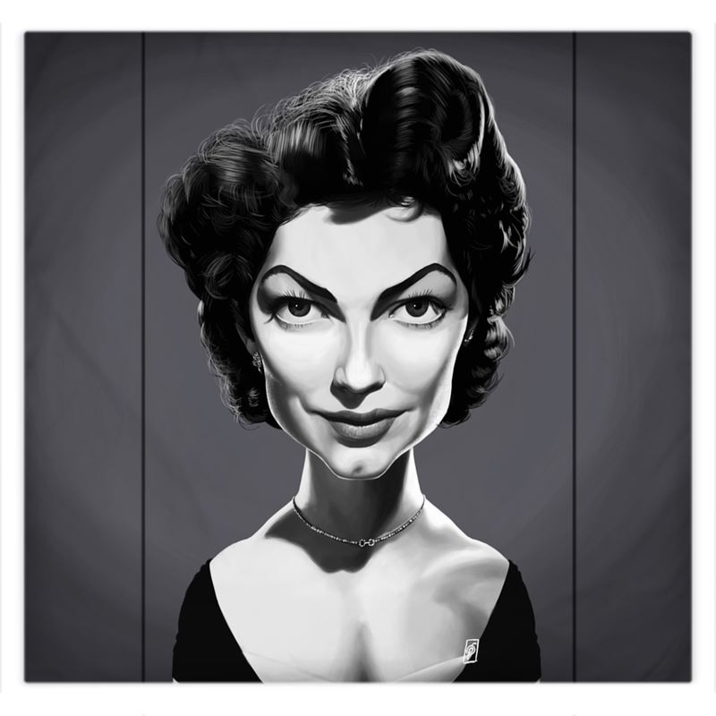 Ava Gardner Celebrity Caricature Duvet Covers