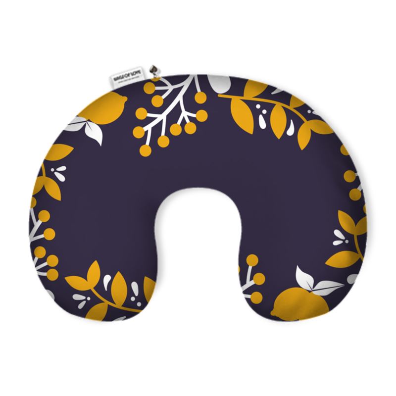 Neck Pillow With A Vintage Floral Pattern