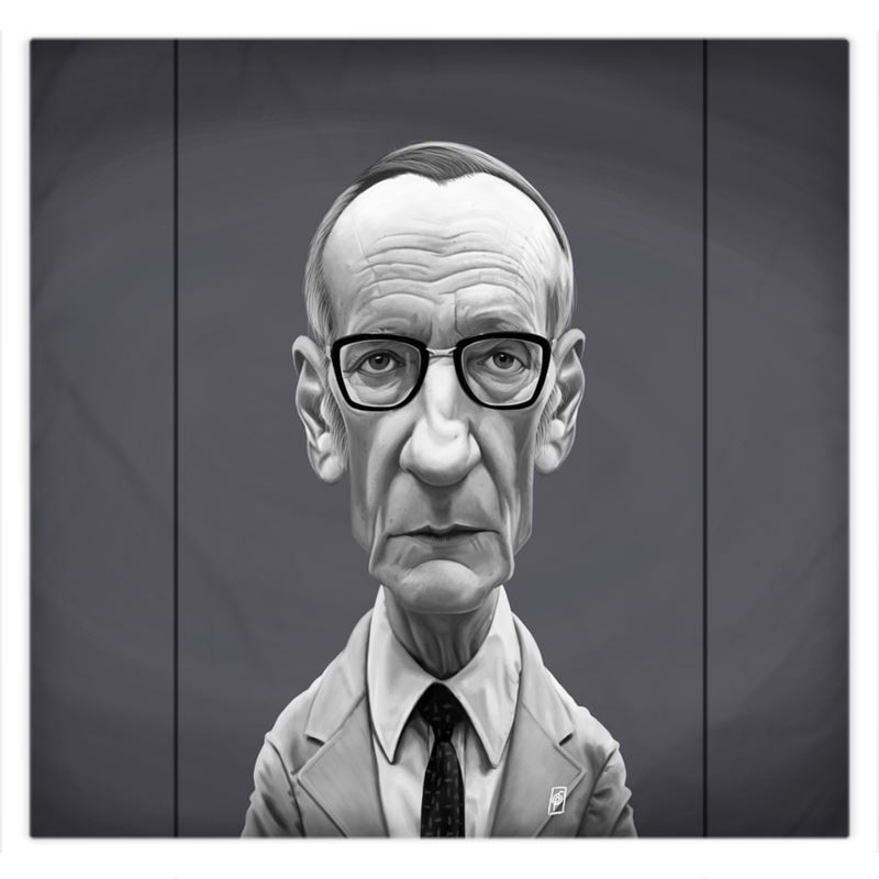 William Burroughs Celebrity Caricature Duvet Covers