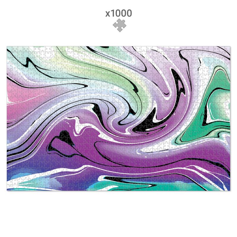 Jigsaw Puzzle Multicolour Swirling Marble Pattern 7 Of 12 Jigsaw Puzzle Multicolour Swirling Marble Pattern 7 Of 12