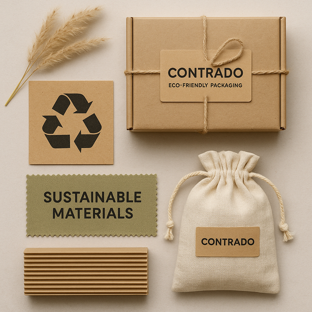 Materiales sostenibles y embalaje ecológico de Contrado