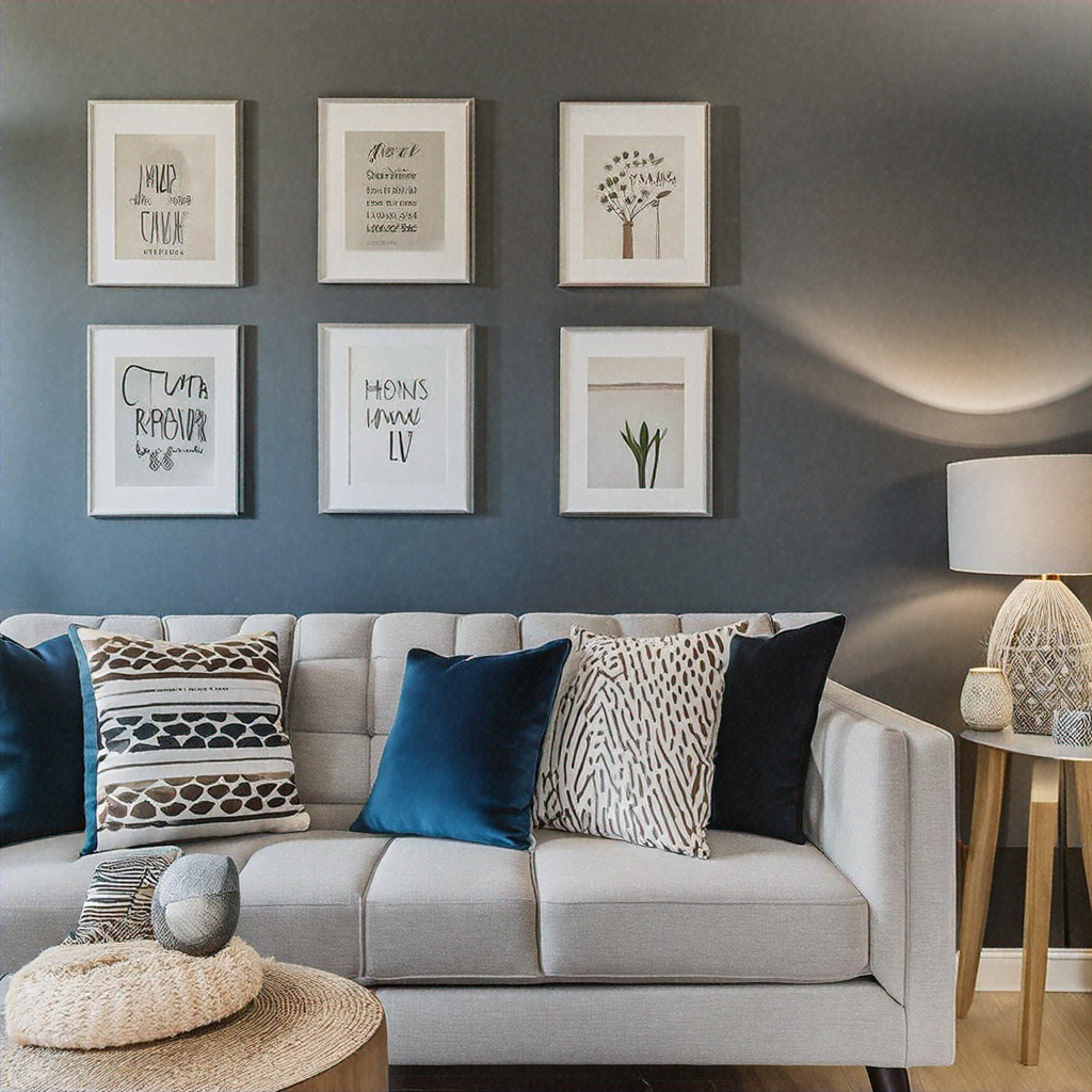 A warm and inviting living room with custom home decor items enhancing the atmosphere.