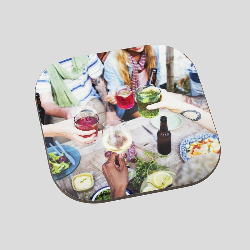 Personalised Beer Coasters Wood Base Custom Beer Coasters