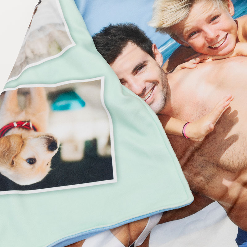 Personalised Fleece Blanket. Double Sided Photo Blanket.