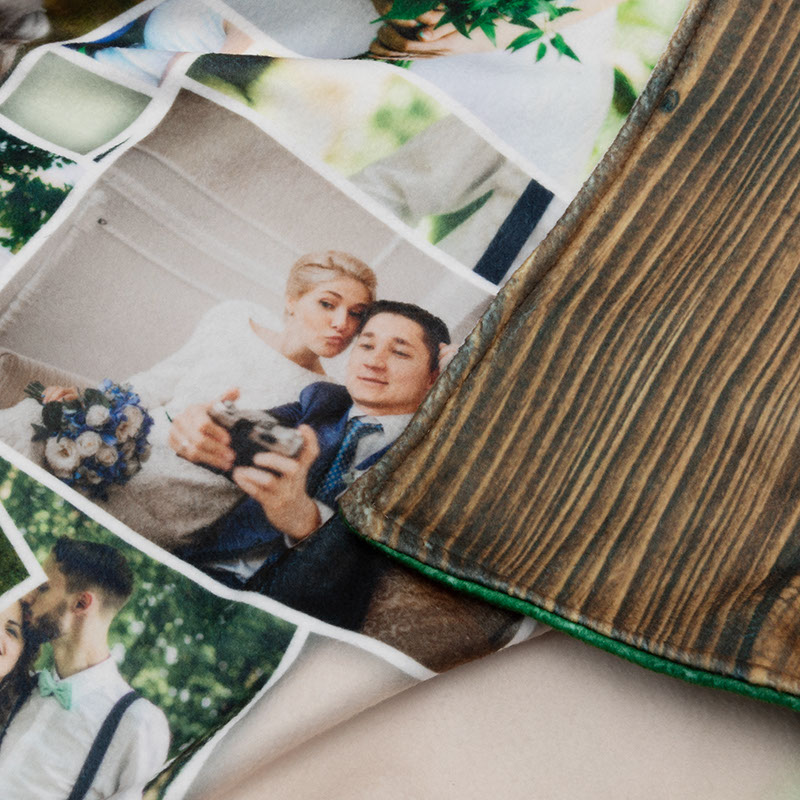 Printplanet® Individuelle Weihnachtskarte Mit Eigenem Foto Gestalten – Motiv „Merry Xmas“ In Grün