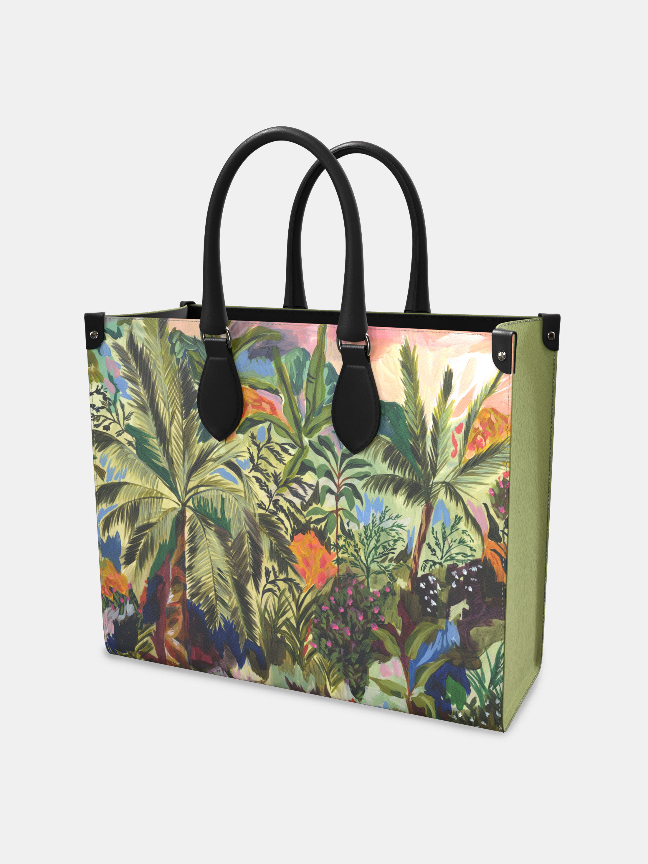Sac Bandoulière Réversible Femme - 100% Coton, Motif Tigre Jungle - Pour Courses, Voyage, Plage
