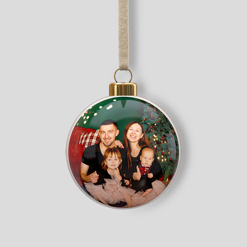 Personalised Christmas Baubles. Photo Bauble Set New Zealand