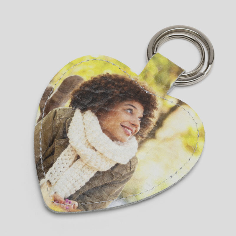 Personalized Heart Photo Key Holder - Best Gifts For Men And Women