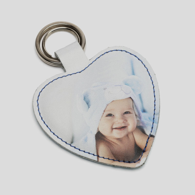 Personalized Heart Keychain. Photo Heart Keychain. Handmade.