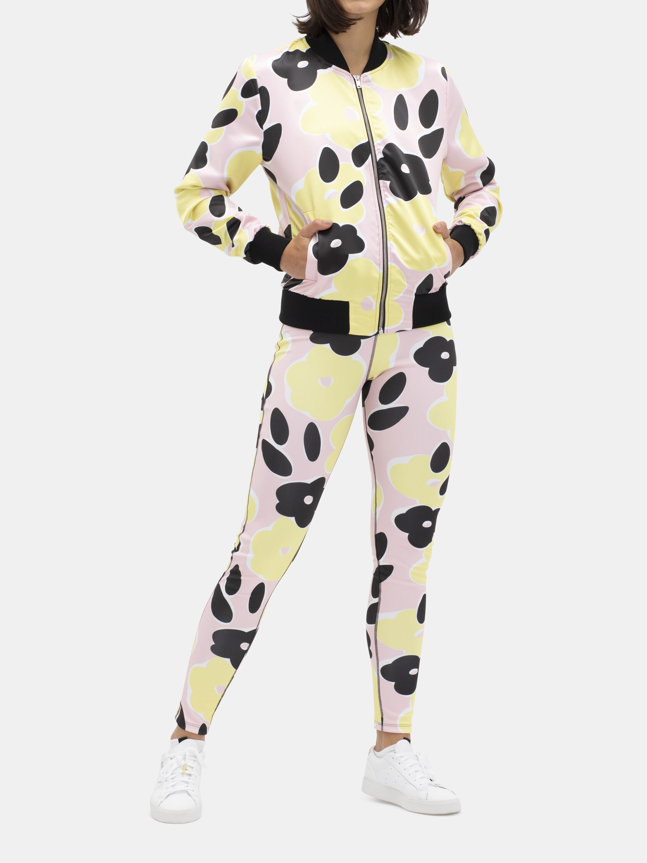 printed bomber jacket womens