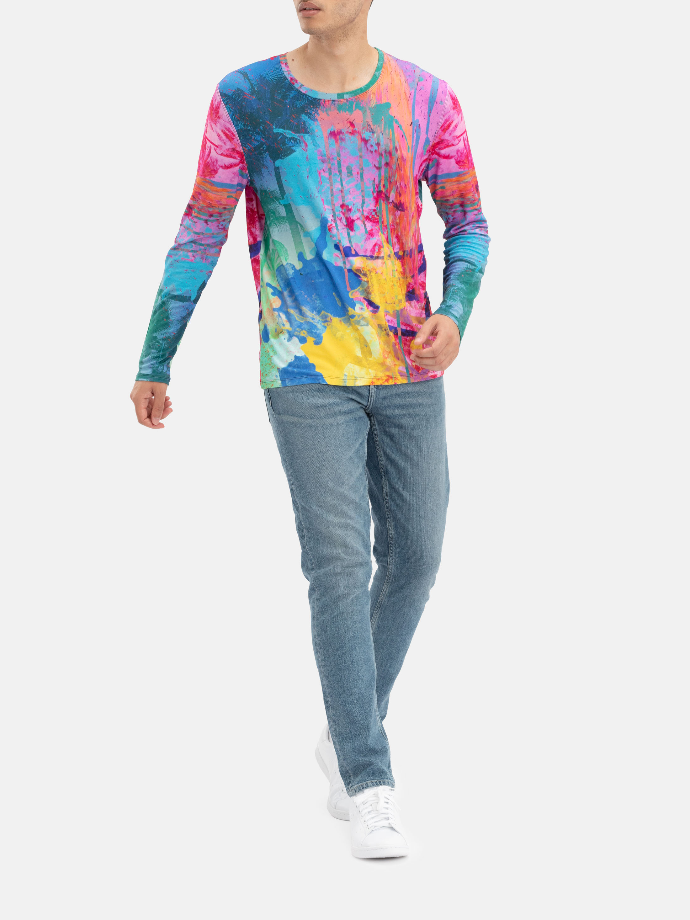 トップス XU garment washing print long sleeve tee Long Sleeve T-Shirt Printing. Long Sleeve Shirt Printing.
