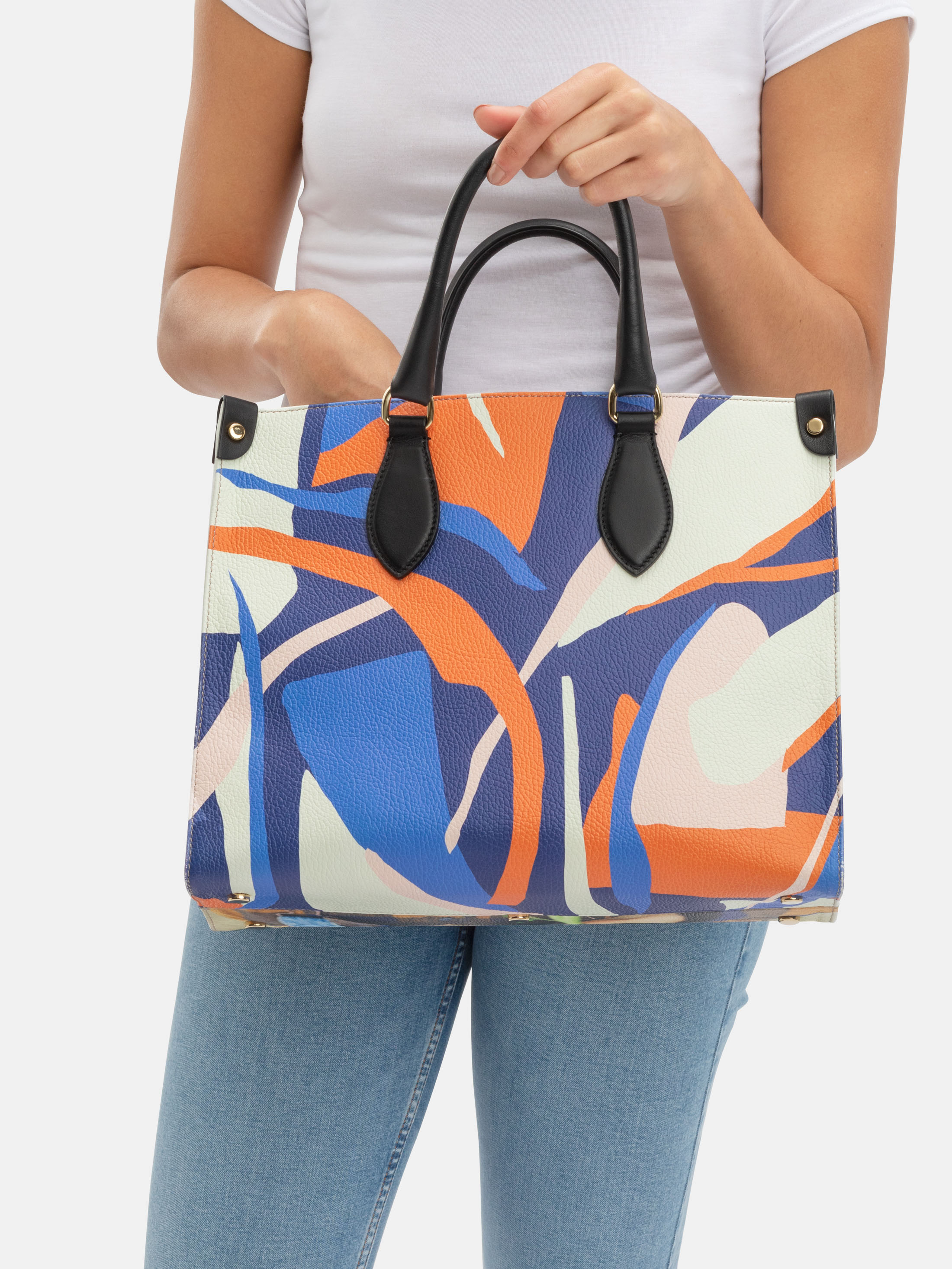 Custom Shopper Bag. Printed Shopper Bag. 100% Nappa leather.