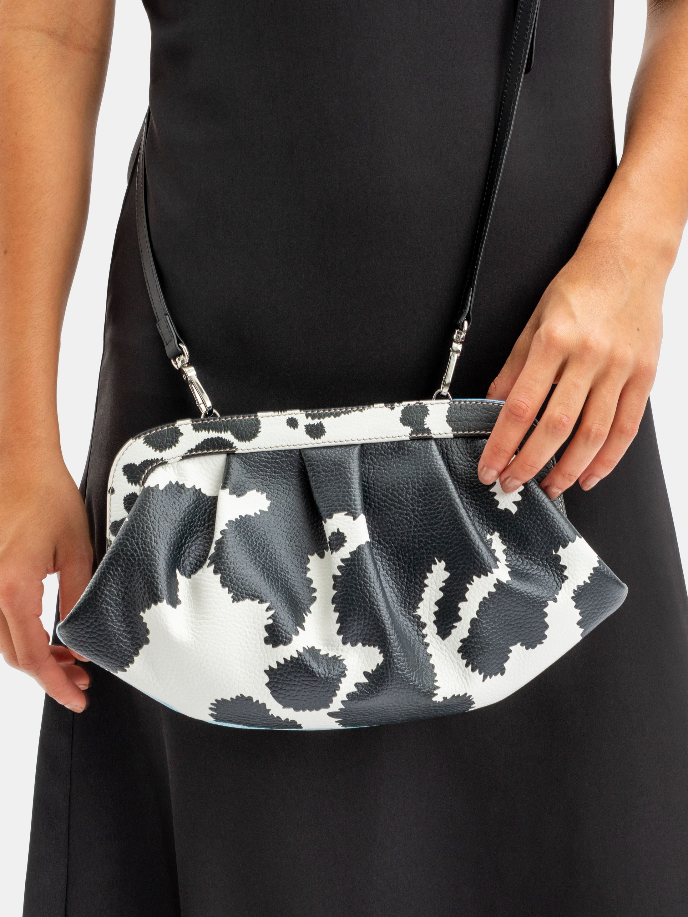 Custom Pleated Crossbody Bag. Printed Pleated Crossbody Bag