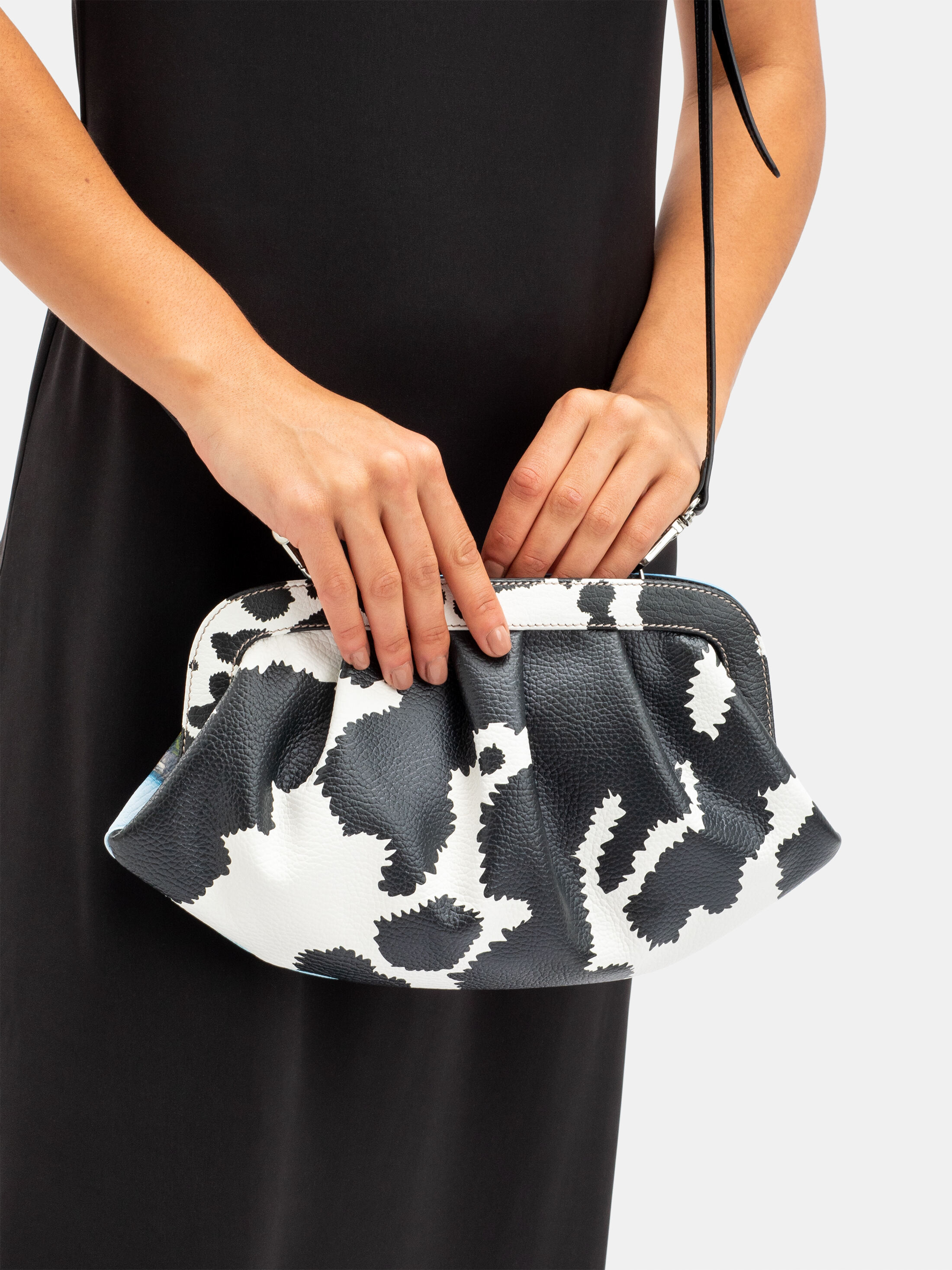 Custom Pleated Crossbody Bag. Printed Pleated Crossbody Bag