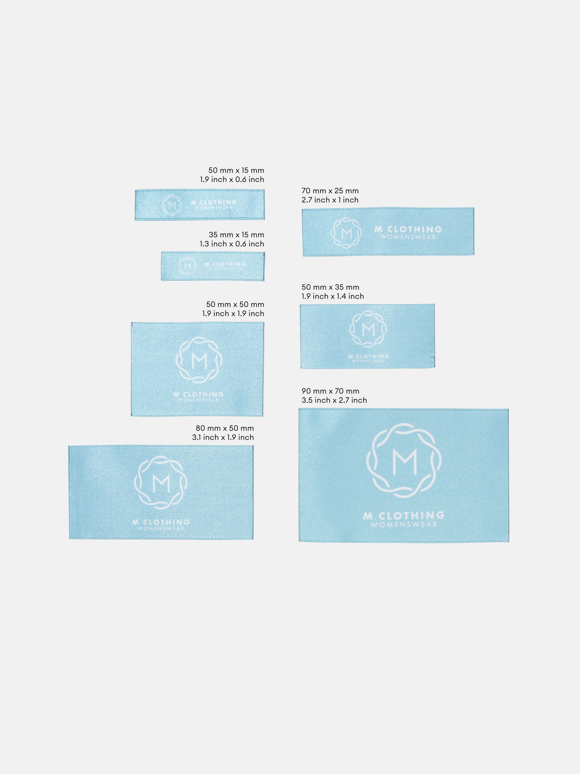thumbnail interactive-video image 1 of SEANLABEL 100 Pack Black Woven Care Labels – 100% Cotton Taffeta, Made In USA 1 of 3