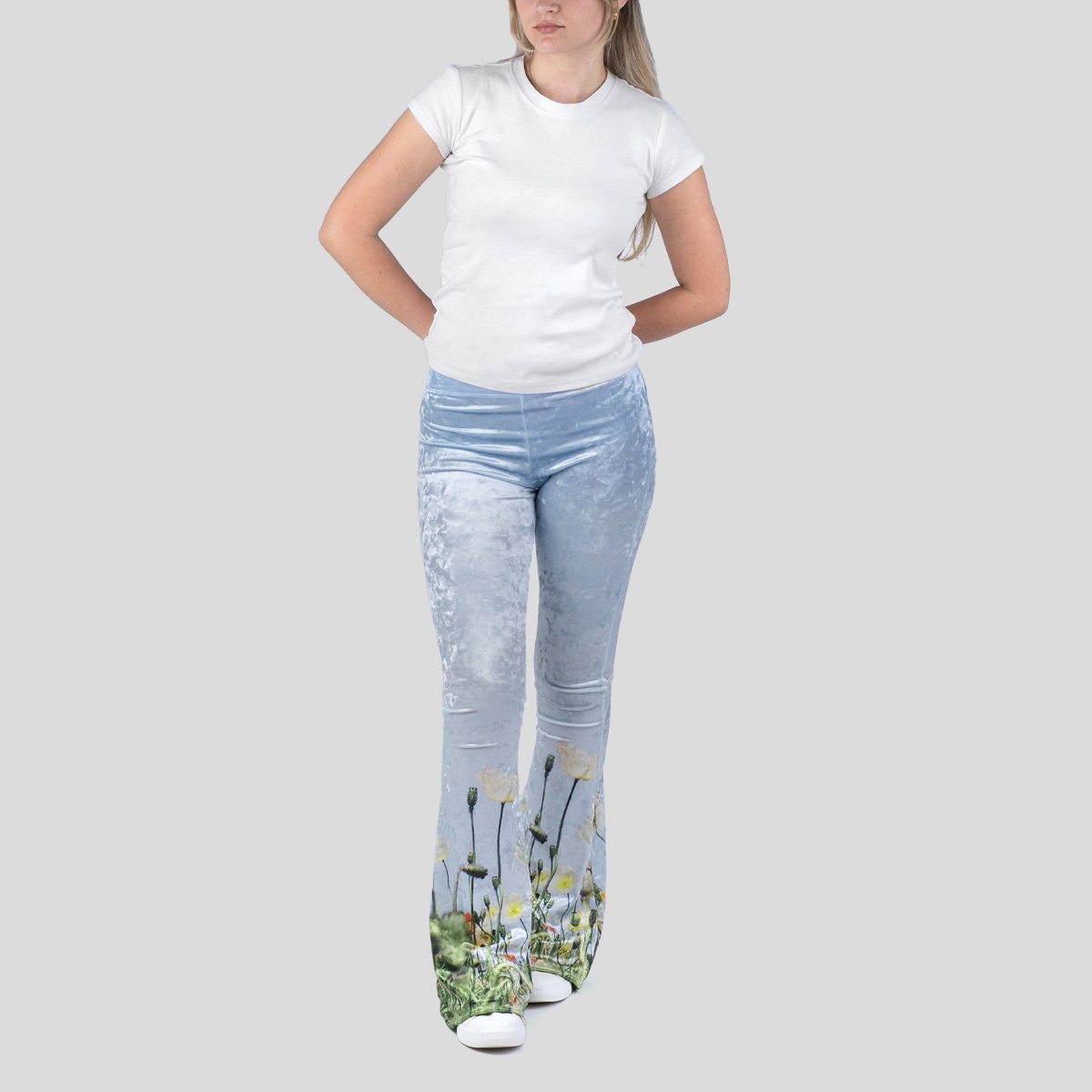 Leggings Donna Vita Alta Con Stampa Leopardo/Marmo – Gamba Larga, Elasticizzati