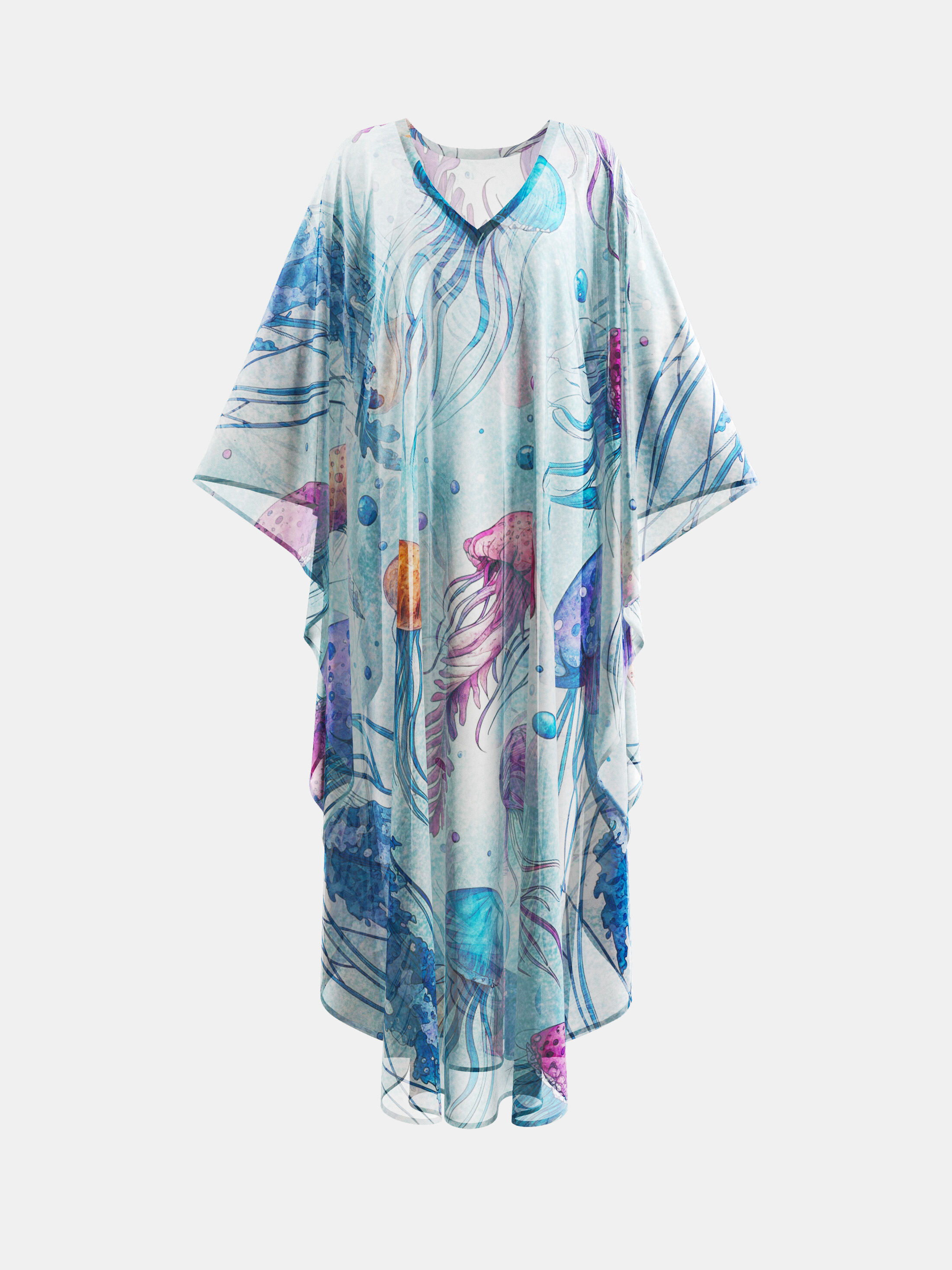 Exclusive Self printed all over handwork Kaftan