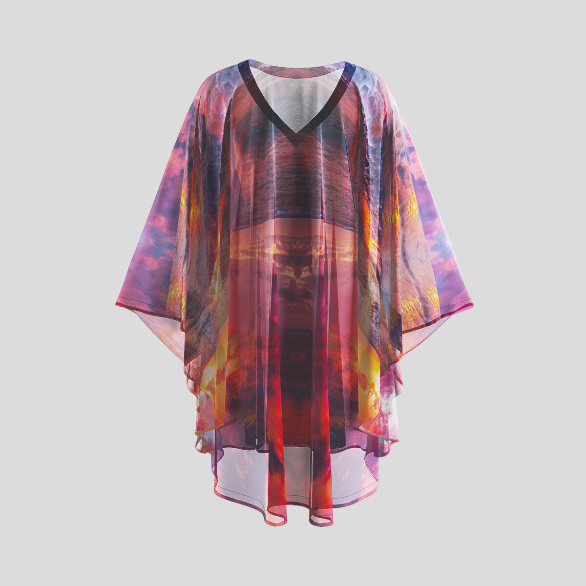 Indischer Handgefertigter Kaftan Baumwollkaftan Beige