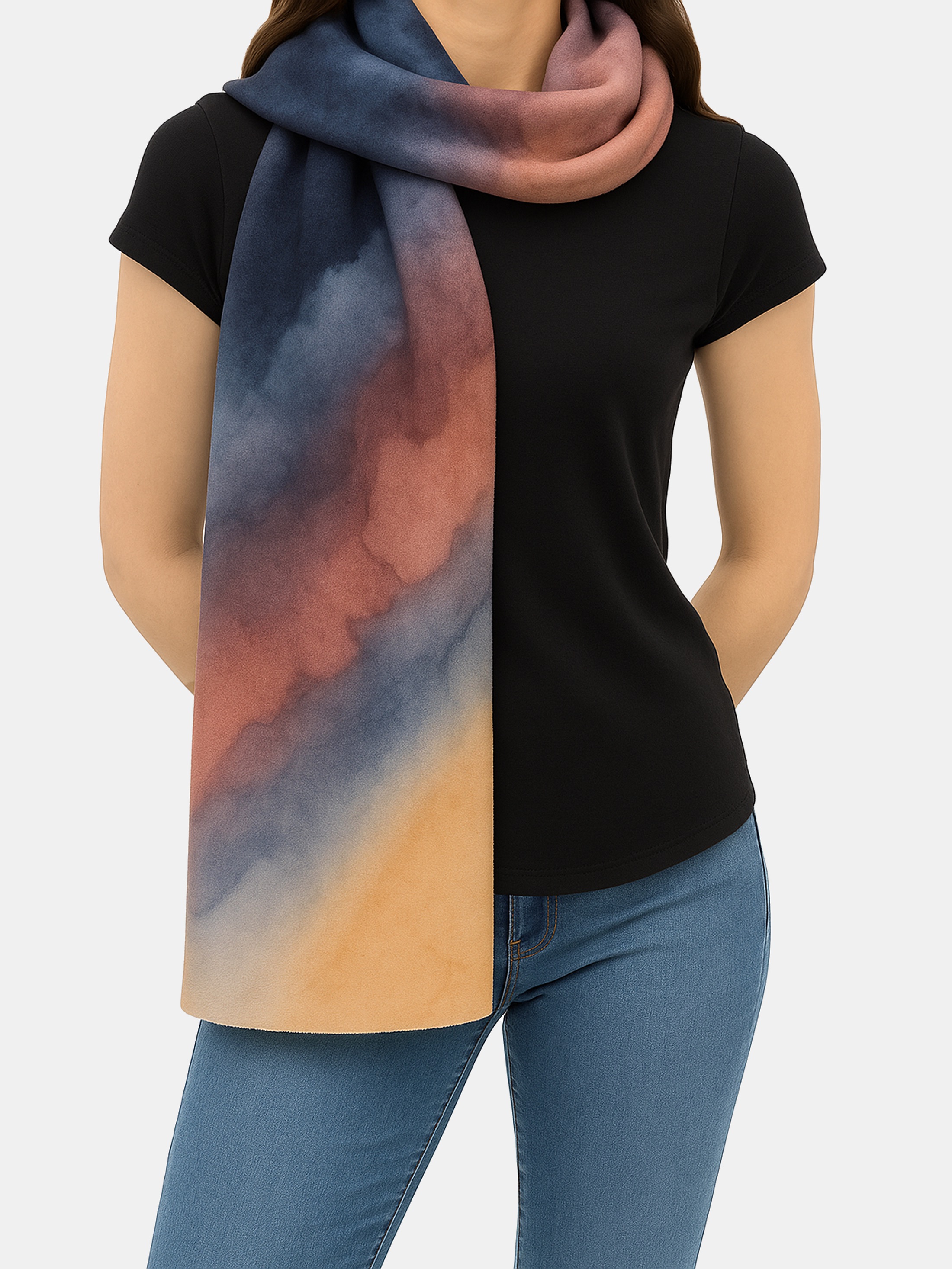 Sciarpa Coperta Stampa su Sciarpa Oversize