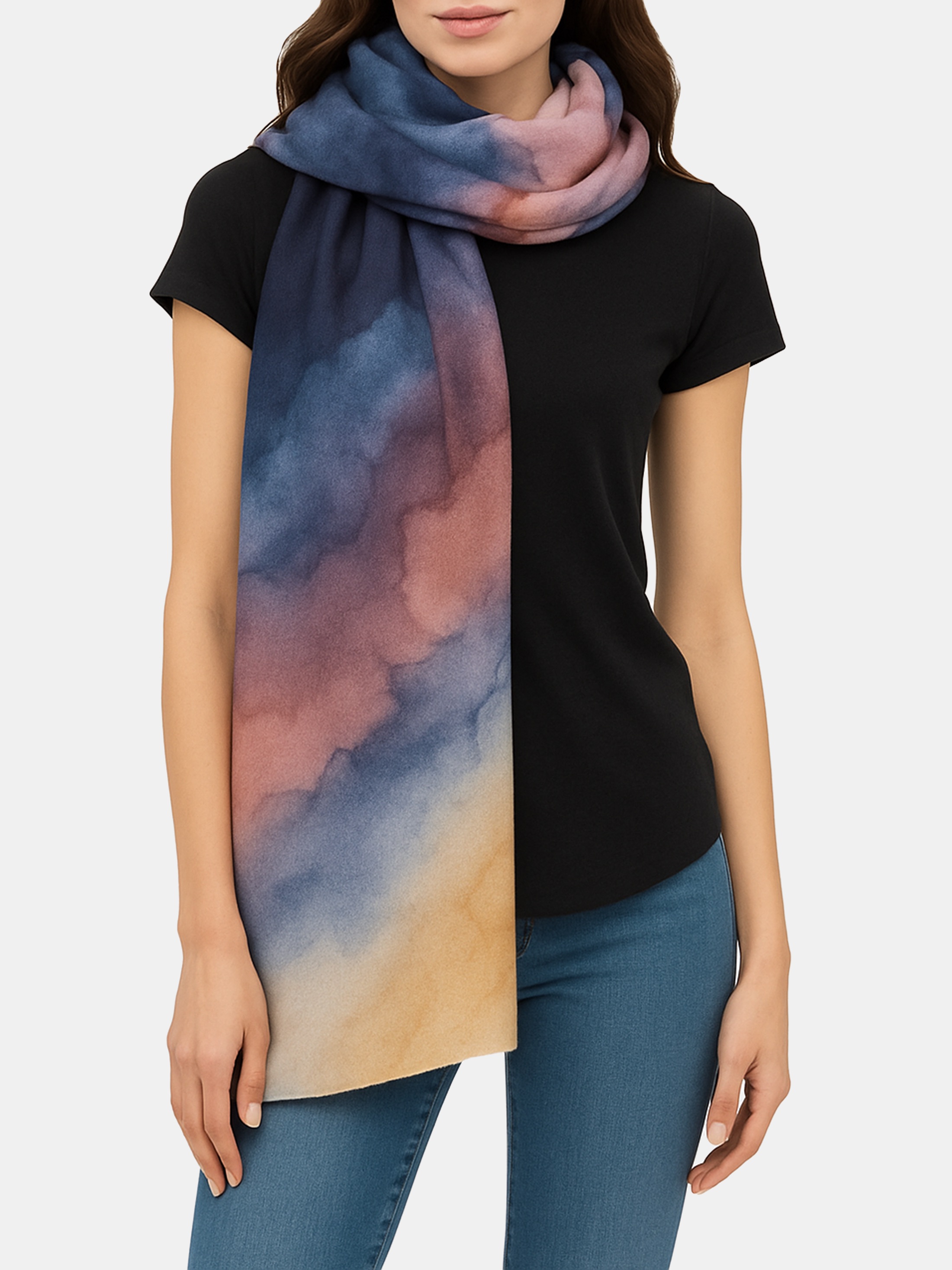 personalised blanket scarf folded