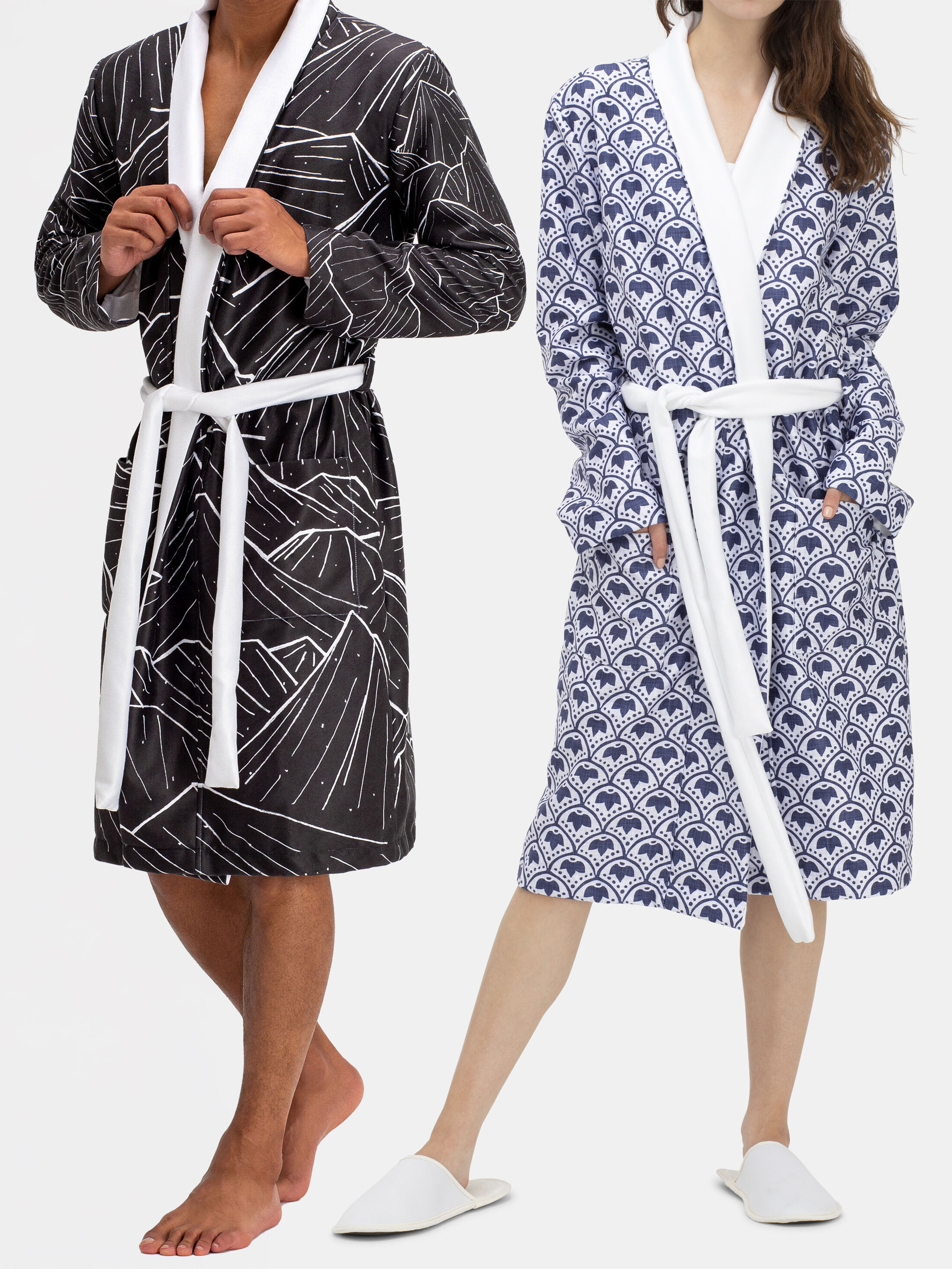 Personalized His and Hers Customized Bathrobes