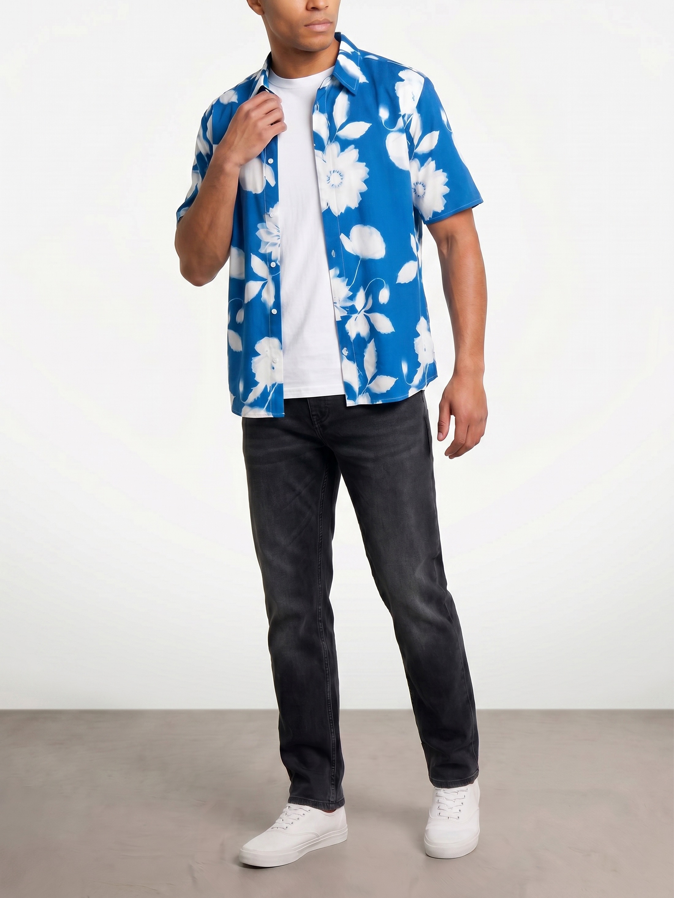 custom dress shirt Custom Tailored Pattern Detailed Trim Dress Shirt